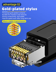 Câble à fibre optique étanche IP68 M12 vers RJ45 anti-interférence 4 cœurs 8 broches mâle-femelle vert 1-100m - Product Image 6