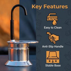 Outdoor Camping 1 Cup Percolator Efficient Portable Coffee <b>Maker</b> - Product Image 3