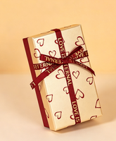 Boîte cadeau rigide à imprimé cœur de la Saint-Valentin avec ruban LOVE Eternal, boîte de luxe pour bijoux, bonbons, cadeaux de mariage