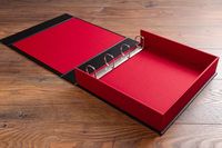 Carpeta de 4 anillas de alta calidad personalizada, organizador de documentos para oficina, uso comercial, carpeta de almacenamiento de archivos de papel de hojas sueltas recargable