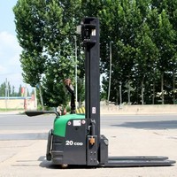 Chariot élévateur électrique FANYU CDD-20 pour entrepôt/usine, 1,5T-2T, double levage, batterie lithium-ion, opération debout