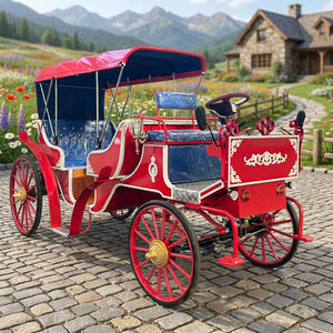 Fabricant de chariots de tourisme rouges les plus vendus, chariot de mariage, chariot de tourisme électrique sans chevaux - Product Image 1