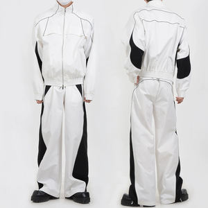 Ensemble veste et pantalon de survêtement pour homme KIingSen OEM, en nylon tissé imperméable, avec fermeture éclair et logo brodé - Product Image 4