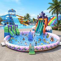 Parc aquatique gonflable commercial haut de gamme en PVC pour parcours d'obstacles flottant sur lac, équipement de jeu aquatique