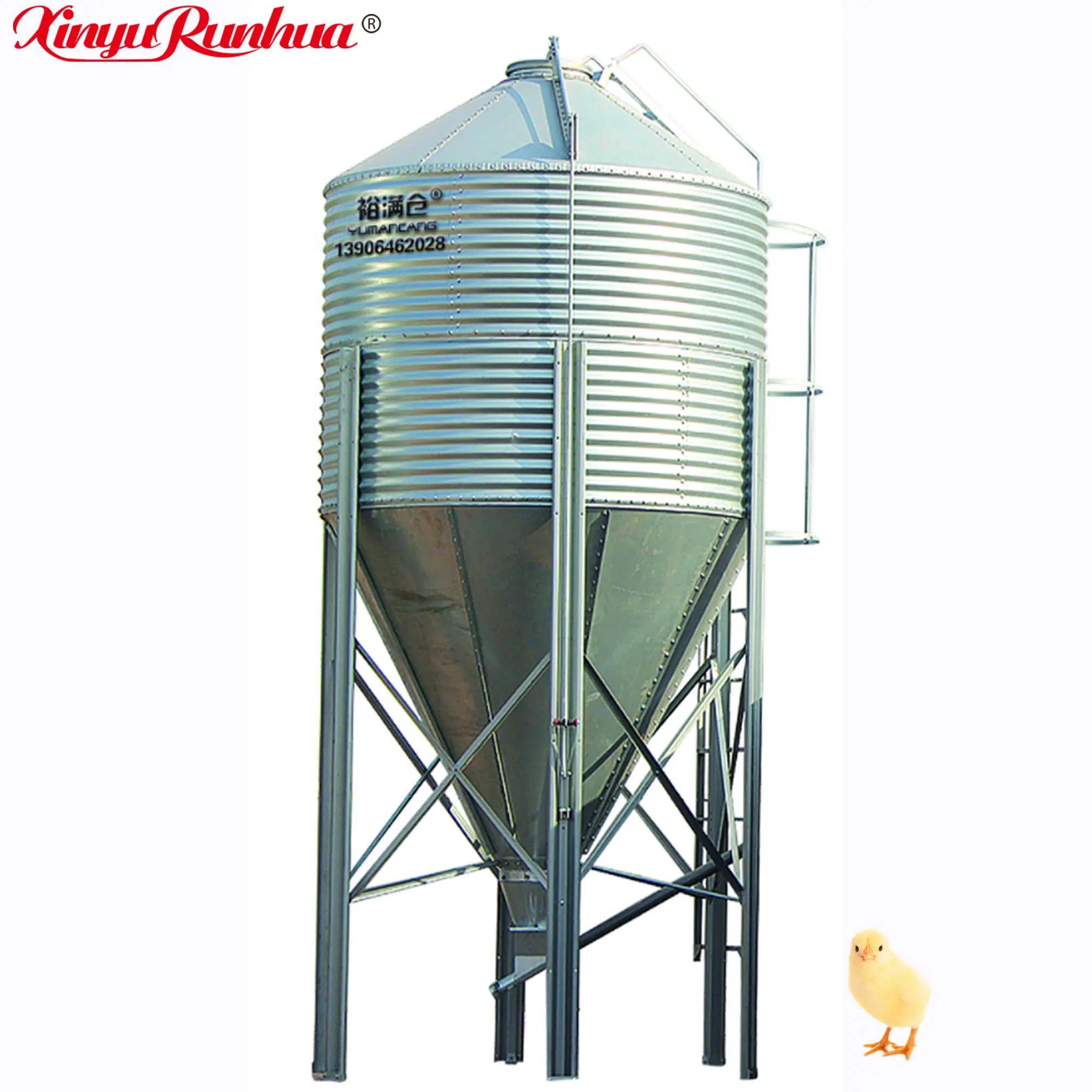 Silo de alimentación de aves de corral, Torre pequeña de Silo para alimentación de pollos y aves de corral, Silo galvanizado en oferta