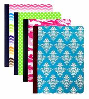 Carnets de composition personnalisés en gros, motifs variés, couverture rigide, cahiers d'exercices scolaires pour étudiants
