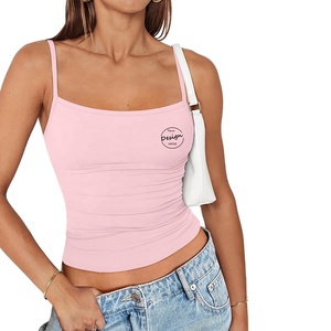 Canotta da <span class=keywords><strong>donna</strong></span> in puro cotone Sexy e comoda senza maniche produttori sfusi Design personalizzato Jersey Street Wear - Product Image 5