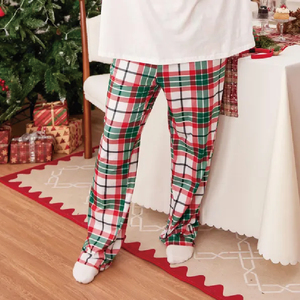Pantalons de pyjama unisexes pour adultes, à carreaux multicolores personnalisables, pour la maison, Noël, hiver, pantalons de Noël, pyjamas assortis pour Noël - Product Image 3