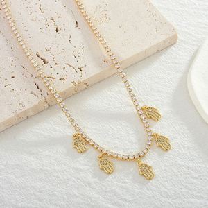 <span class=keywords><strong>Noticias</strong></span> Latón Chic Delicado Oro Minimalista CZ Diamante <span class=keywords><strong>Corazón</strong></span> Tenis Gargantilla Collar - Product Image 5