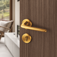 Serrures de porte intérieures en bois massif à fermeture magnétique silencieuse, design moderne et épuré, ensembles de serrures divisées pour la maison
