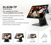 DLSUM Tout-en-un Écran tactile PC pour supermarché Kiosque de recharge PC Android POS Tablette de commande Tout-en-un PC PoE