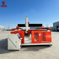 Routeur CNC à 5 axes avec table rotative pour fraisage et sculpture de grands moules en mousse EPS, sculpture de turbines éoliennes
