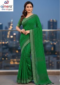 Elegant Designer Cotton Sarees Women Luxury Comfort Stylish Classic Office Festive Party Wedding Wear Sun Protection Quick Dry - Product Image 4