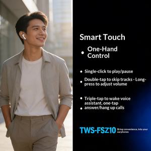 Новинка: Беспроводные TWS Bluetooth-наушники с сенсорным управлением, шумоподавлением, для игр и спорта - Product Image 3