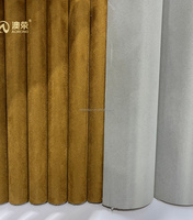 Panneau mural en MDF avec placage en daim flanelle au design haut de gamme, panneau à lattes en bois flexible, panneau tambour velouté pour salon et bureau
