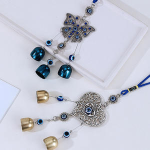 Nazar เครื่องประดับรูปดวงตาสีฟ้าชั่วร้ายของตกแต่งแขวนผนังรูปหัวใจผีเสื้อเครื่องประดับรูปช้างของขวัญกระดิ่งลมขายส่ง - Product Image 4