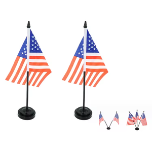 Drapeaux de bureau en polyester imprimés en gros de l'usine chinoise Swil, petits drapeaux de <span class=keywords><strong>table</strong></span>, mini drapeaux de bureau avec support et mât - Product Image 4