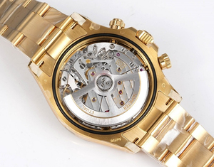 Reloj Unisex de Lujo Dorado Deslumbrante, con Tres Esferas, Cristal de Zafiro de 40 mm, Cronógrafo Automático Mecánico, Deportivo, Casual y de Negocios - Product Image 6