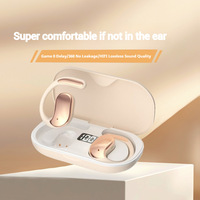Écouteurs sans fil à conduction osseuse confortables avec clip auriculaire pour la course sportive, la commande vocale et la vie quotidienne
