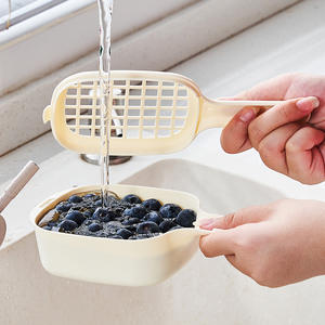 Mini panier de nettoyage de fruits portable pour la maison avec passoire <span class=keywords><strong>2</strong></span> en 1 Panier de vidange avec <span class=keywords><strong>évier</strong></span> de cuisine pour le lavage - Product Image 1