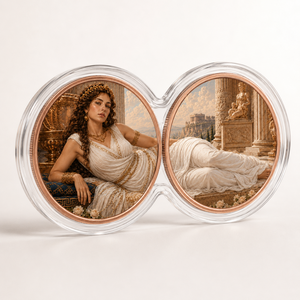 Set di Monete Doppie in Rame Puro da 1oz, Medaglia Doppia con Dea <span class=keywords><strong>Greca</strong></span> Stampata in UV 2D per Collezione di <span class=keywords><strong>Mitologia</strong></span> Antica e Regalo Festivo - Product Image 2