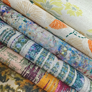 Vải lanh in vải lanh in vải lanh hữu cơ nhìn dệt in Voile Rèm sang trọng vải GMS 210/230 - Product Image 3