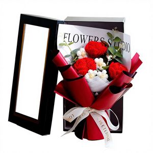 Bouquet <span class=keywords><strong>di</strong></span> Fiori all'Uncinetto, Confezione Regalo Artigianale per San Valentino e Cerimonie <span class=keywords><strong>di</strong></span> Laurea, Bouquet <span class=keywords><strong>di</strong></span> Fiori Artificiali, Souvenir all'Ingrosso - Product Image 1