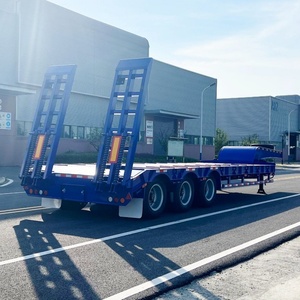 شاحنة مستعملة ذات سرير منخفض هيدروليكية عالية الجودة قابلة للتمديد نصف مقطورة للبيع - Product Image 4