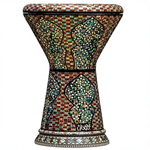 กลองดัร์บูก้า Gawharet El Fan แท้ ลายตารางอำพัน ขนาด 23 ซม. รุ่น Pearl Doumbek - Product Image 1