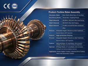 Rotor de turbine forgé de haute précision Bowzon <span class=keywords><strong>avec</strong></span> pales en forme de <span class=keywords><strong>racine</strong></span> de <span class=keywords><strong>sapin</strong></span>, équilibre dynamique strict pour ventilateur de compresseur de générateur - Product Image 2