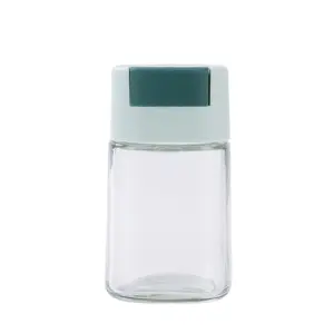 Tempero Quantitativo Shaker Press Salt Shaker Control Jar Kitchen Pepper Spice Glass Container