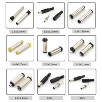 Conector DC-025M-2.0, Conector Hembra DC para Montaje en Panel PCB, Conector de Alimentación DC de 5.5*2.1mm