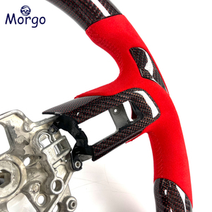 Volant personnalisé en fibre de carbone forgée rouge avec LED pour <span class=keywords><strong>Ford</strong></span> <span class=keywords><strong>Mustang</strong></span> S550 5.0L <span class=keywords><strong>GT</strong></span> <span class=keywords><strong>V8</strong></span> Shelby Mach 1 RTR 2015-2023 - Product Image 2