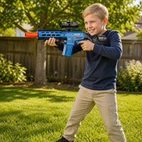 Pistolet à balles souples 75CM, édition alliage, six coups, chargement manuel, avec lunette de visée, fléchettes en mousse sûres, jouet de tir extérieur pour enfants 8+