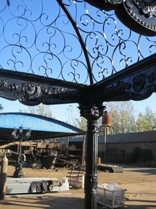 Châu Âu Hiện Đại La Mã Phong Cách Trang Trí Sân Vườn Rèn Sắt Gazebo Thiết Kế Trang Trí Ngoài Trời Thép Pergola Mái Vòm Sắt Thiết Kế - Product Image 3