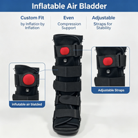 Botte de marche médicale gonflable personnalisée avec chambre à air, doublure souple amovible, antidérapante et stable, pour la rééducation post-opératoire des fractures
