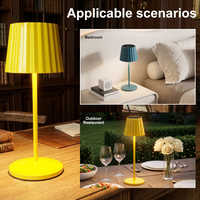 Lampe de table sans fil étanche IP65, rechargeable, LED tactile, télécommande, 3 températures de couleur, dimmable, pour extérieur, restaurant, chambre, salon