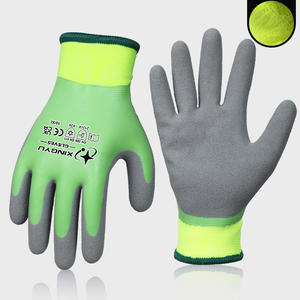 XINGYU XL Double-Coated Latex <strong>Gloves</strong> 15G Polyester Black <strong>Rubber</strong> Waterproof Winter Work <strong>Gloves</strong> Cotton Cold Proof Half-Coated - Product Image 1