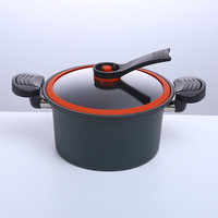 Casserole à micro-pression de 7 L avec cuiseur vapeur, ensembles de batterie de cuisine, batterie de cuisine antiadhésive, casserole à induction, marmite, autocuiseurs à micro-pression