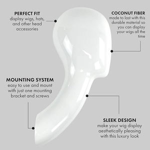 Tête de <span class=keywords><strong>Mannequin</strong></span> <span class=keywords><strong>Buste</strong></span> Mural en Fibre de Verre pour Perruques et Accessoires de Beauté, Couleur Tendance Personnalisée - Product Image 4