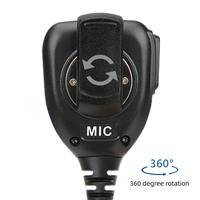 Microphone d'épaule rotatif Baofeng 780K ABS pour talkie-walkie avec clip arrière et port K – En stock