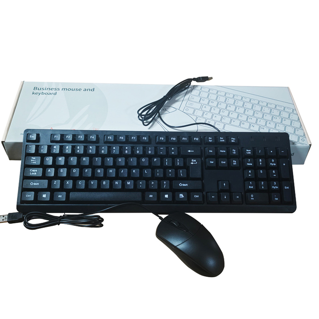 Factory-made Wired USB Keyboard Mouse Set with Built-in Waterproof Feature Ergonomic Design Brown Axis 104-Key Stock