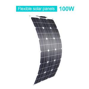 Panneau solaire flexible à film mince pliable 12V 24V 100W 200W 300W Enroulable pour camping-car, bateau, yacht, camping, voyage, usage domestique - Product Image 2
