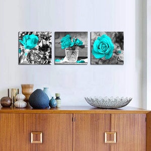 Hot Bán Bức Tranh Phong Cảnh Màu Nước <span class=keywords><strong>Giclee</strong></span> Tác Phẩm Nghệ Thuật Với Màu Đen Biên Giới Sơn Màu Xanh Tăng Hoa Đóng Khung Vải In Tường Nghệ Thuật - Product Image 2