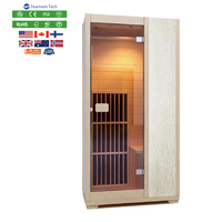 Sauna Portátil Infrarroja Individual de 110V, Cabina de Sauna de Burbujas para Spa en Casa o al Aire Libre, Sauna Seca