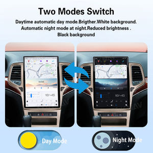 Autoradio Android 14\" per Jeep Cherokee 2009-2012, Schermo Touch, Aggiornamento Android Auto Wireless, Carplay, Navigazione GPS, Lettore Multimediale Oro - Product Image 4