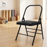 Chaise de yoga pliable avec support lombaire pour l'étirement à domicile et l'entraînement de la stabilité centrale