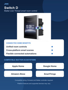 แผงควบคุมอัจฉริยะติดผนัง JINK Switch D Matter Thread สำหรับไฟ ผ้าม่าน ดนตรี และ Apple Home - Product Image 6