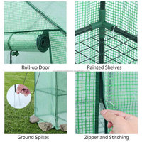 Invernadero de interior y exterior para jardín, con 8 estantes resistentes para cultivo de plantas, semillas, hierbas y flores, 56x56x77