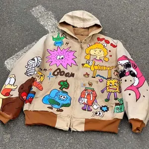 เสื้อแจ็คเก็ตวินด์เบรกเกอร์ดีไซน์เนอร์ Carharretly รุ่น Luxe Carharttitys ลายกราฟิกสตรีทแวร์ เสื้อสเวตเชิ้ตโอเวอร์ไซส์สำหรับผู้ชาย Carrhartslys เสื้อฮู้ดดี้ - Product Image 1